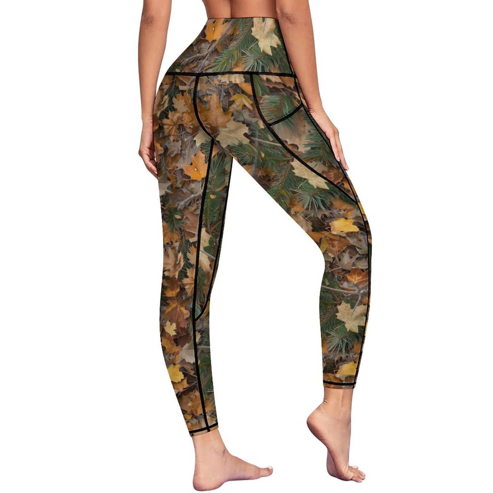 Leggings mit 2 Taschen für Damen, hohe Taille, Bauchkontrolle, Workout, Laufen, Yogahose für Mädchen