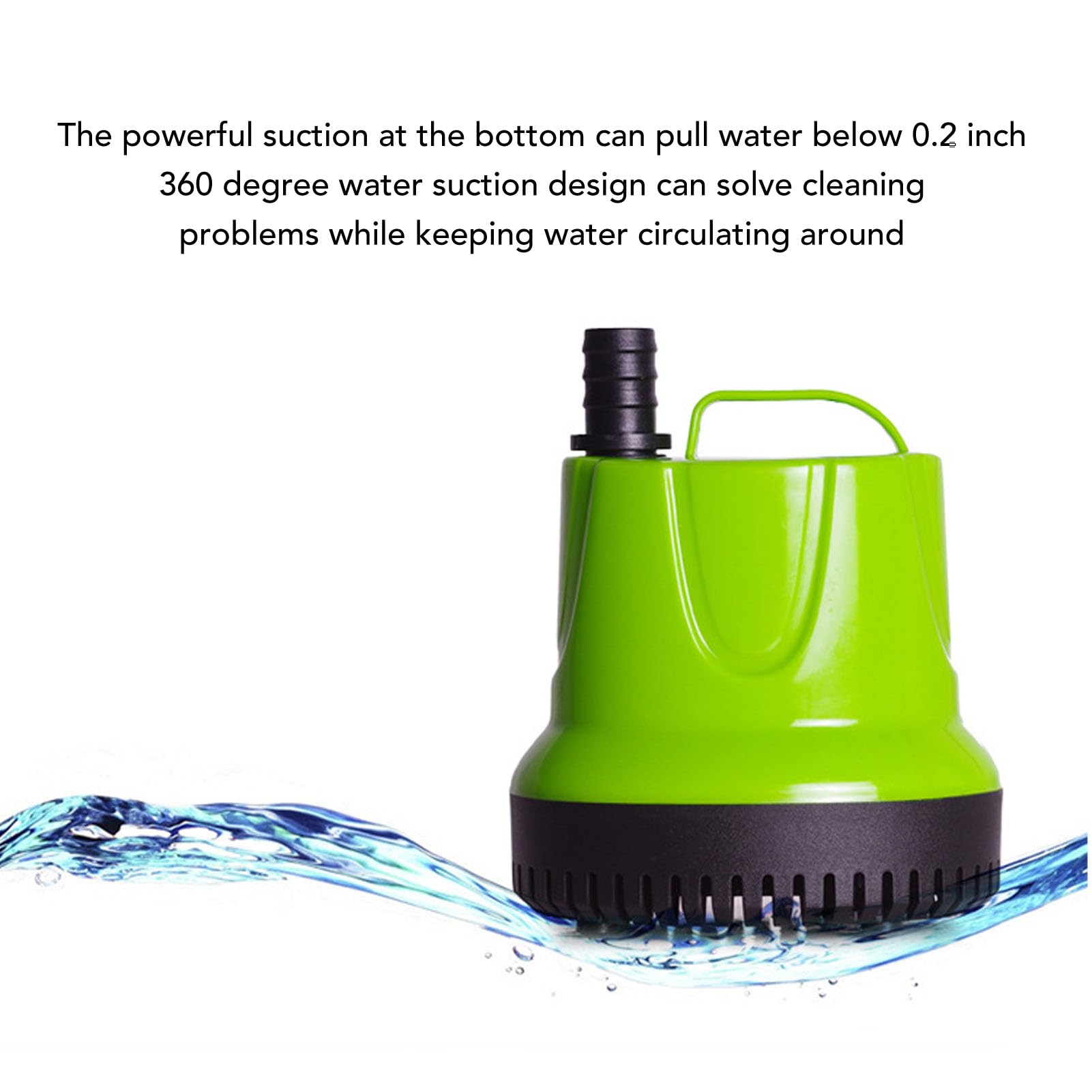 Pompa Acqua Sommergibile 1189 GPH, Pompa per Fontana Acquatica per Acquario Dal Design Discreto 100 W con Motore in Ceramica per Acquario Laghetto, Doppio Uso, (Spina