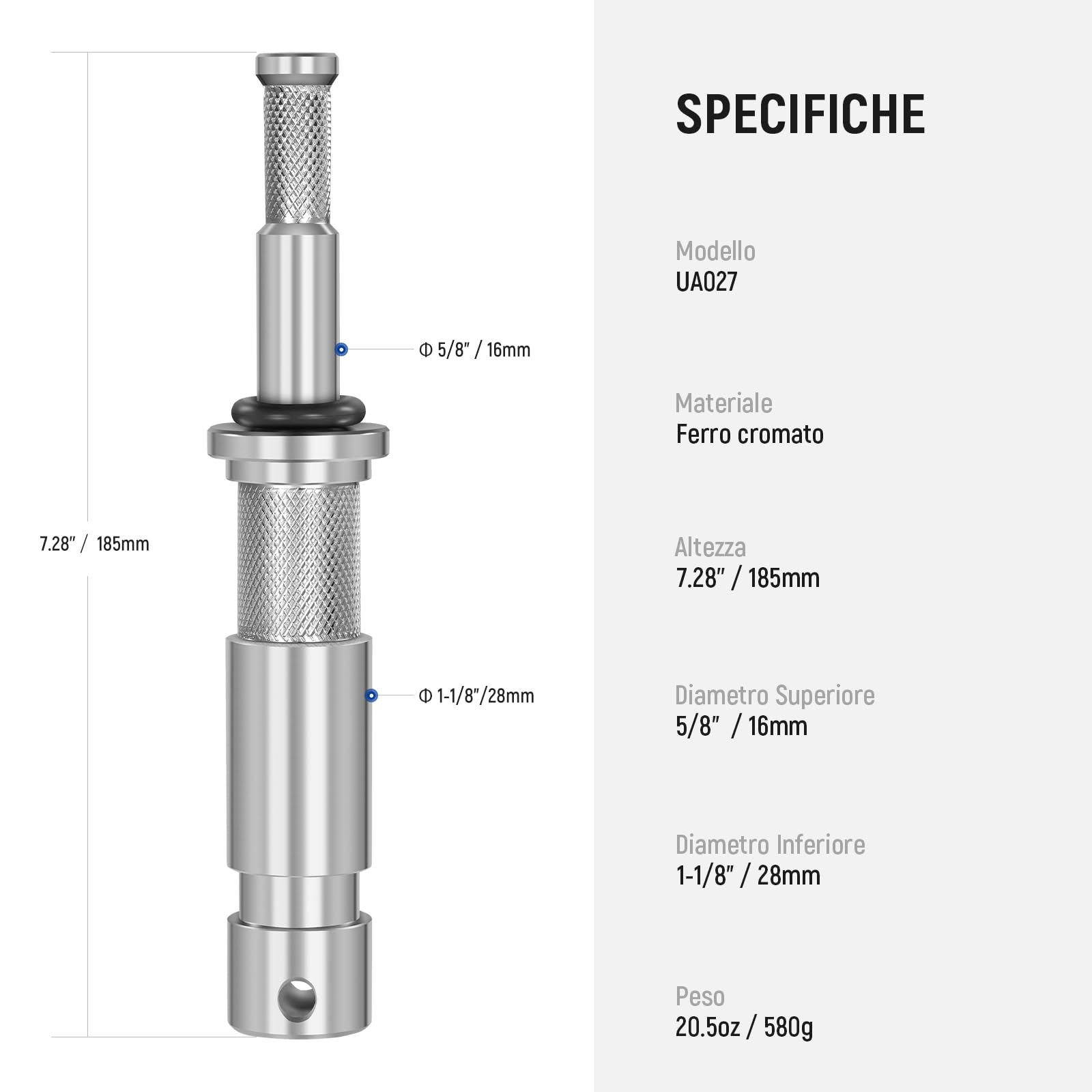 NEEWER Adattatore da Perno Junior a Baby,Adattatore da Perno Maschio Junior da 1-1/8"/28mm a Perno Maschio Baby da 5/8"/16mm per Supporto a C,Supporto per Luci per Uso Intensivo, Morsetto per TV,UA027