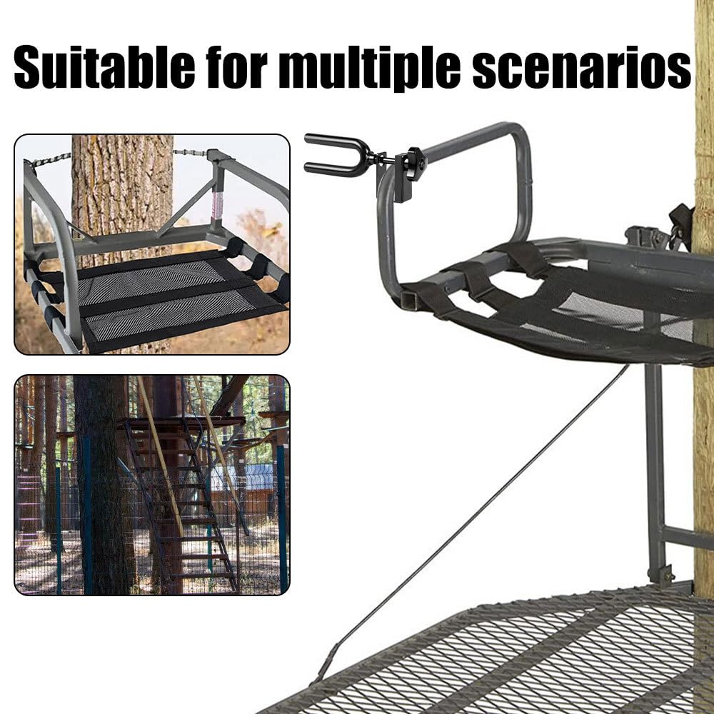 MiOYOOW Treestand - Soporte ajustable para arco, soporte ajustable para arco, soporte de arco de caza para cumbre, soporte de escalada, caza, accesorios de tiro con arco