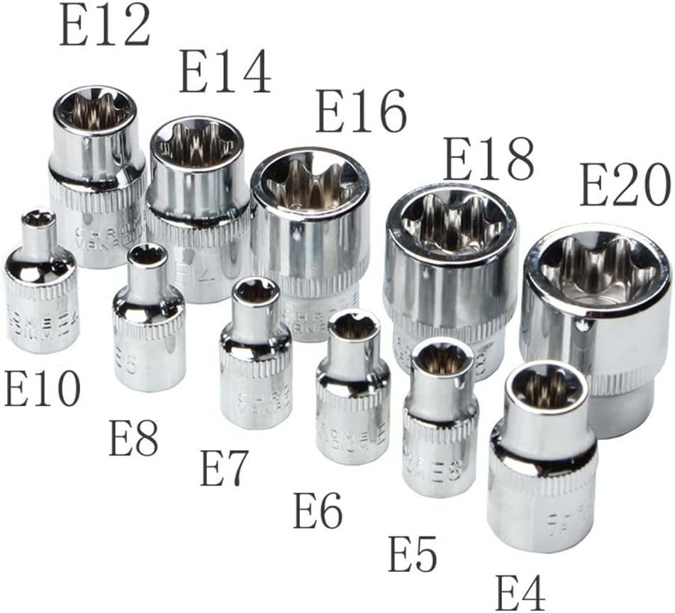 LSHK 29 Pcs Torx Star Bit Socket Set, Metric Hex Bit Sockets Set, 1/4