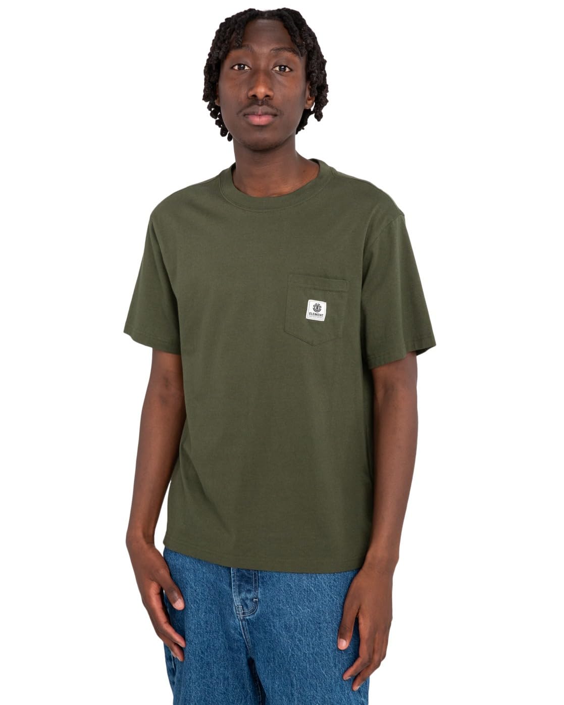 Element Basic Pocket - T-Shirt - Men - Brown.