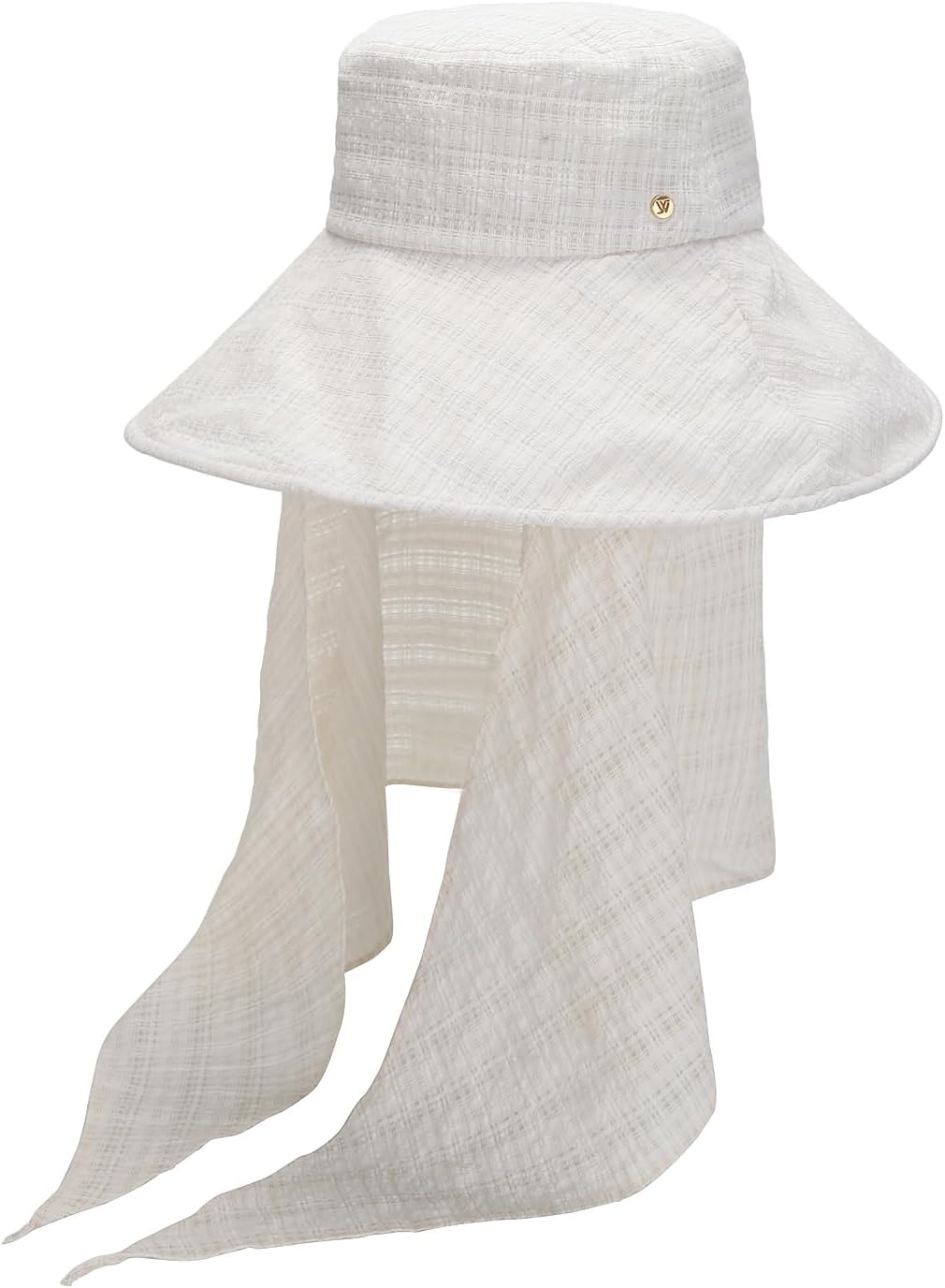 Floppy Sun Hat with Detachable Rayon Neck Drape for Women LOVEIN