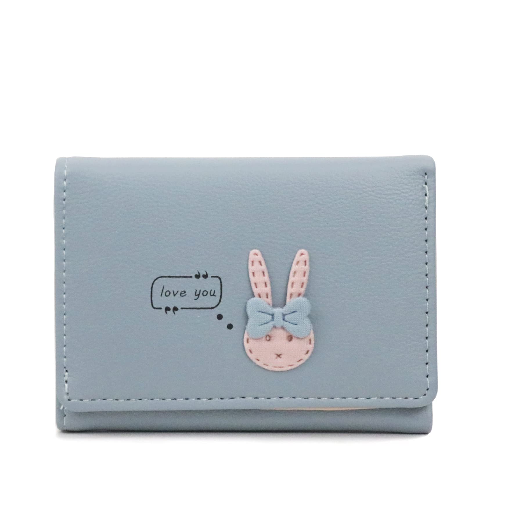 Light waller for women Small with Card holder litte teen girls (Blue)