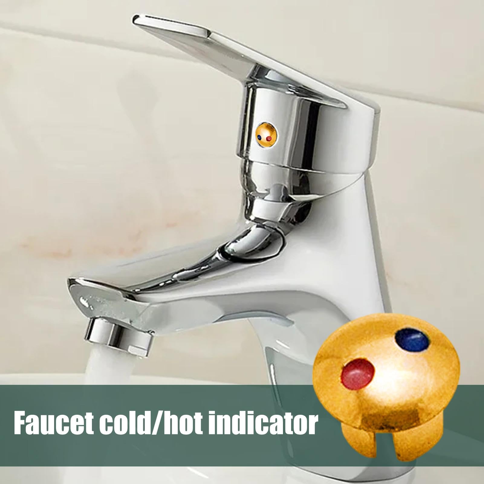 Wasserhahn-Etiketten Für Heiß & Kalt – 10 Stück, Silber, Mit 7 Mm Lochung Für Sicheres & Stylishes Design