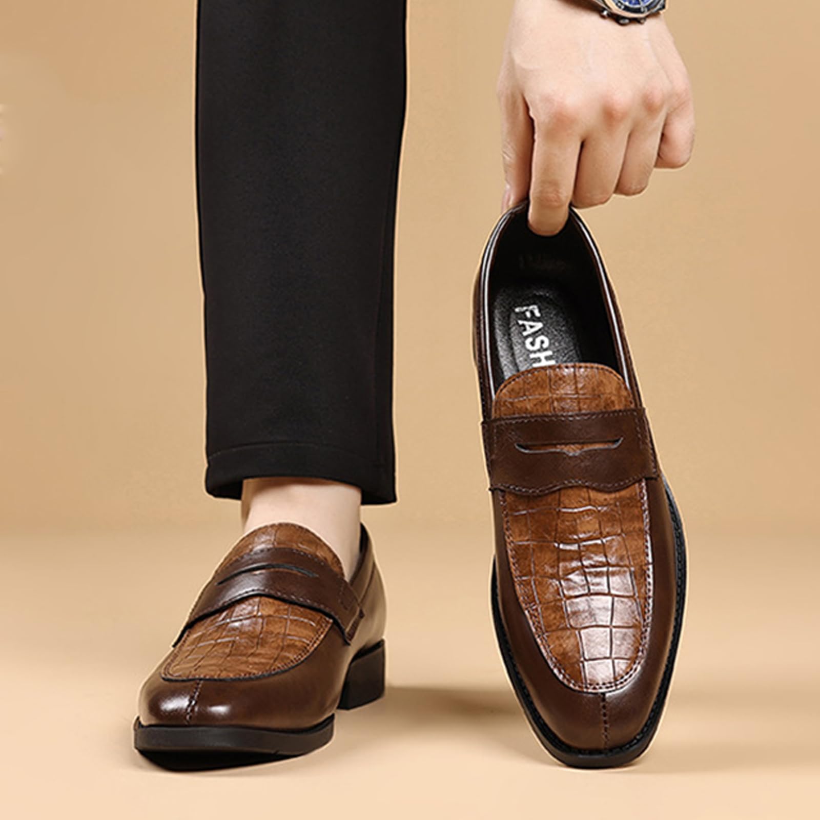 Mocassini da Uomo in Pelle Scarpe Eleganti | comodi, resistenti, antiscivolo, matrimoni, attività, formali, Business, all'aperto