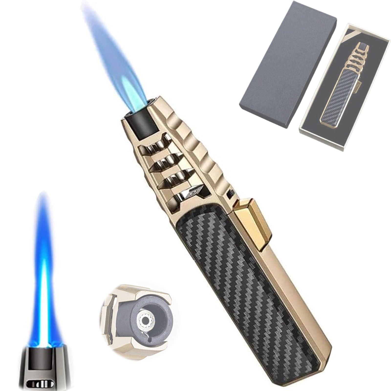Briquet Bright Fire - Briquet torche rechargeable - Briquet Brite Fire - Briquet Brightfire - Briquet électrique plasma rechargeable (noir)