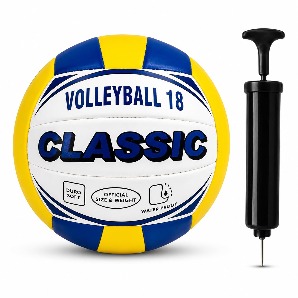 Volleyball Size 5 | Soft Touch PU Leather Ball | Waterproof Volleyball for Indoor & Outdoor Play | Training Ball for Kids, Adults, School, College & Practice (vollyball-with-Pump)-image-44
