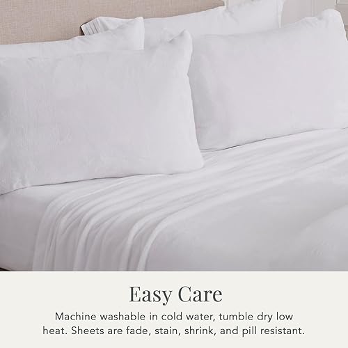 Miniatura 6 de NY Loft - Juego de sábanas ultra suaves de microforro polar con bolsillos extra profundos, juego de sábanas de terciopelo extra suave, súper