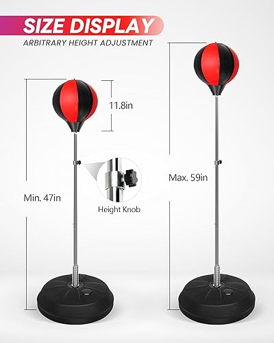 Miniatura 2 de Bolsa de fitness Reflex, bolsa de boxeo con guantes, bolsa de boxeo para adultos y adolescentes, 59 pulgadas, gran entrenamiento de MMA