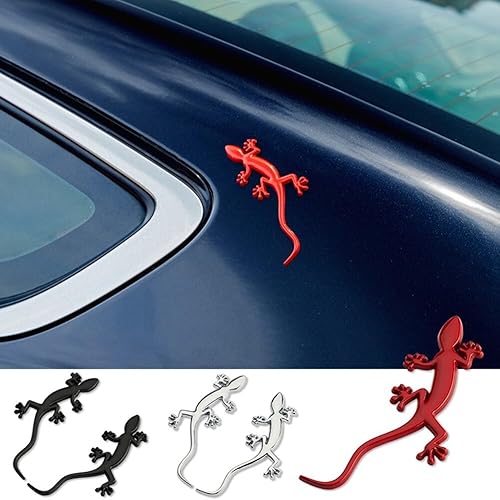 Miniatura 3 de Calcomanías de Gecko para automóvil, calcomanías antiarañazos con logotipo de lagarto 3D, aleación de zinc, antiarañazos, impermeable, protección