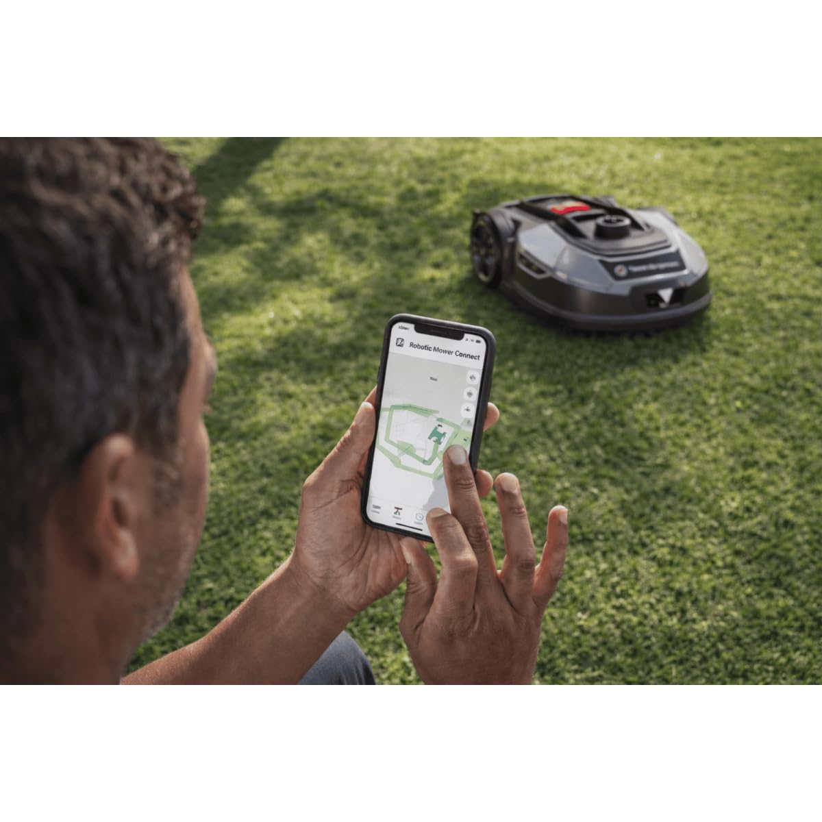 by Tonino Lamborghini - Robot Cortacésped Automático para Jardín hasta 750 m², Control por App/WiFi, Batería Litio 20V, Corte Flotante y Sensor de Lluvia, Apto para Pendientes del 45%