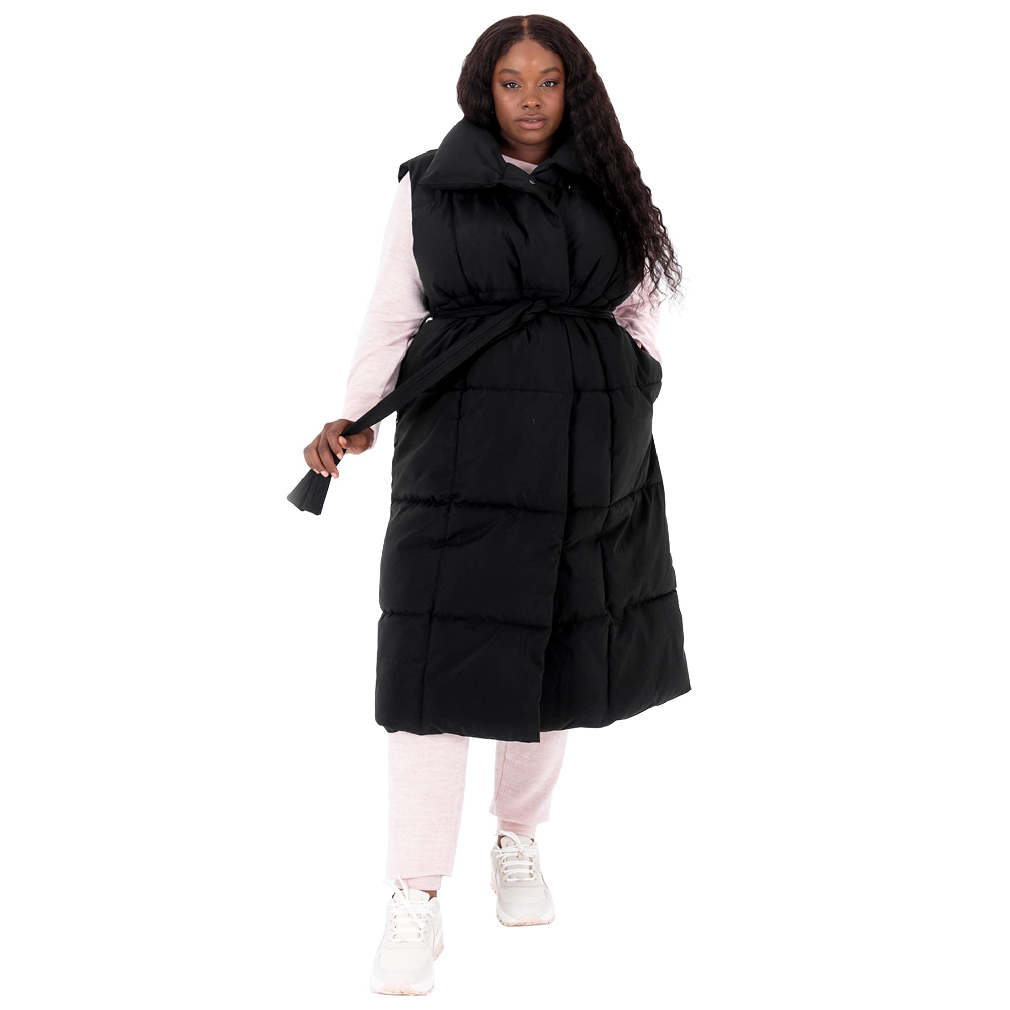 Lovedrobe Ladies Womens Gilet Sleevless Winter Jacket Black Size 18