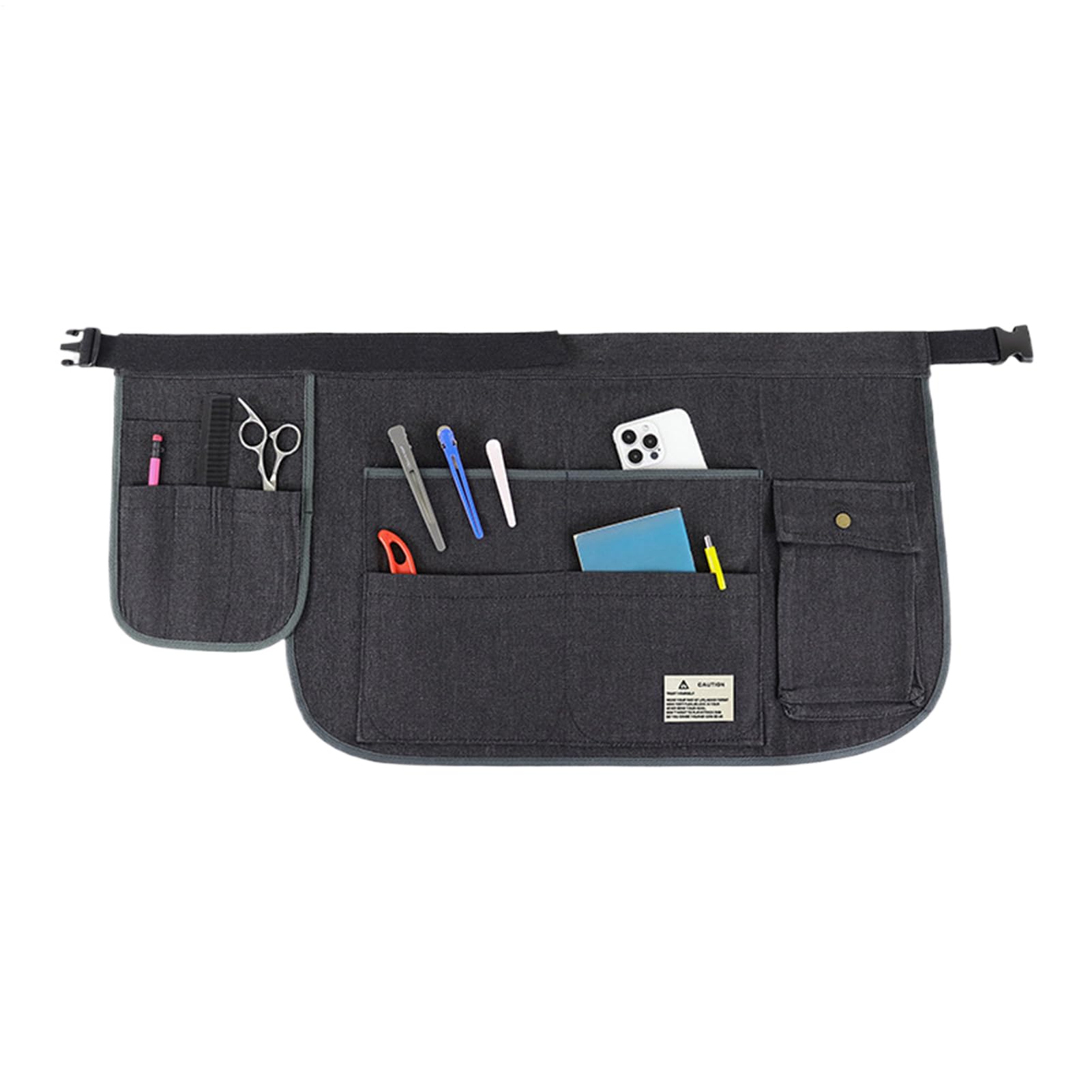 Grembiule da giardino, leggero, in denim, con cintura regolabile in vita e tasche, grembiule da lavoro durevole per cucinare, cucina, barbecue, all'aperto, uso domestico