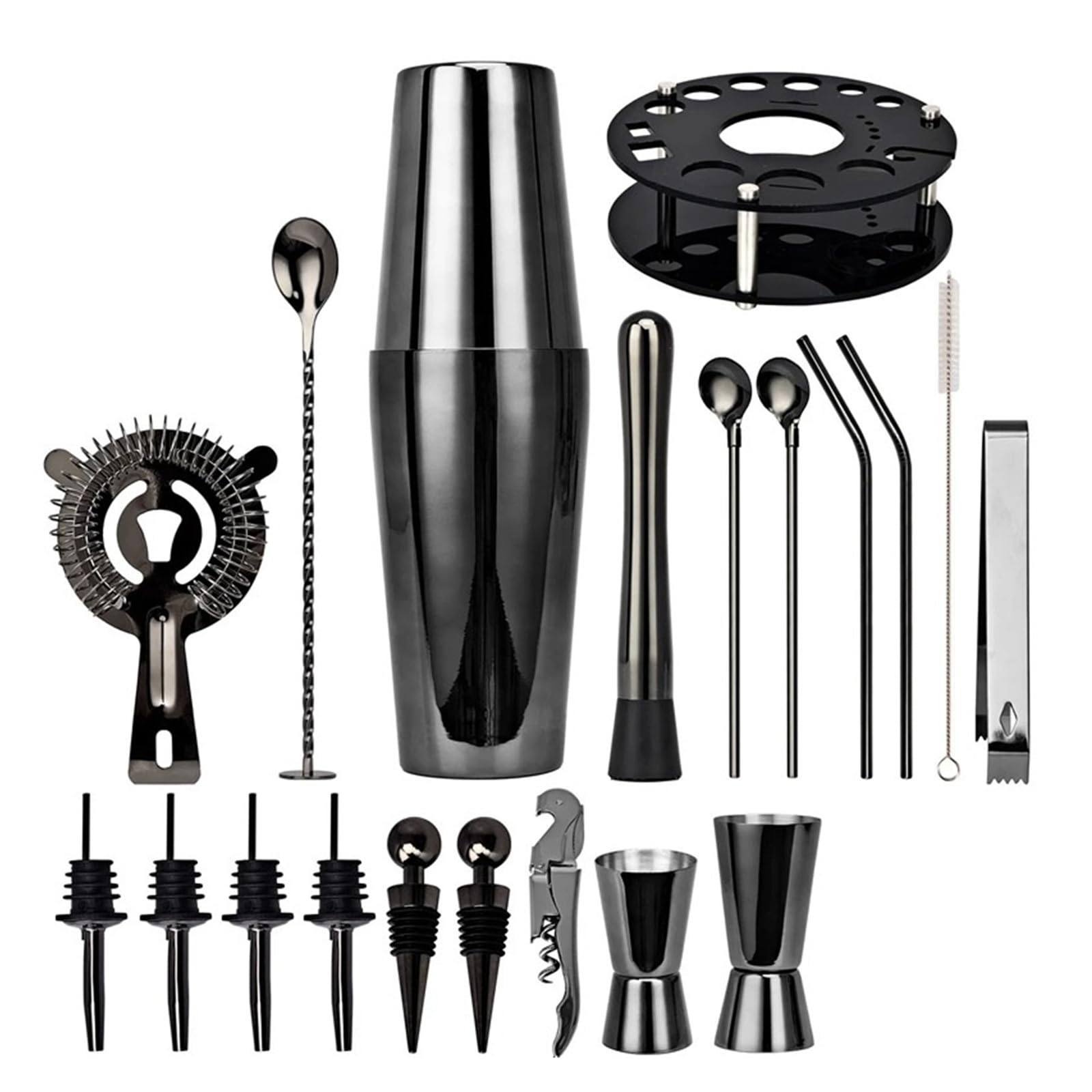 Kit de coctelera, accesorios for barman, juego mezcladores, equipo Bar for cócteles, soporte giratorio(G Cobbler 750ml)