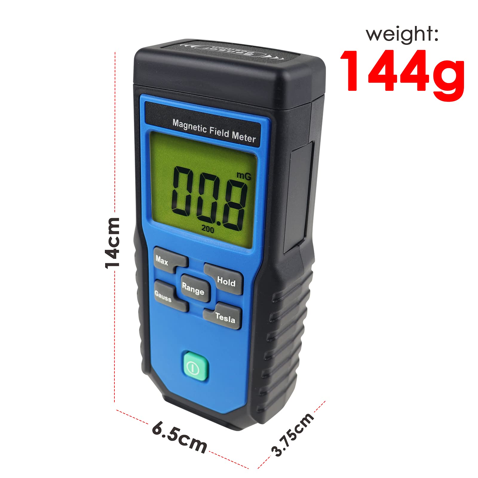EMF ELF Magnético Campo Metro Electromagnético Detector Micro-Tesla/Milli-Gauss 30Hz ~ 300Hz Frecuencia Gauss Ensayador