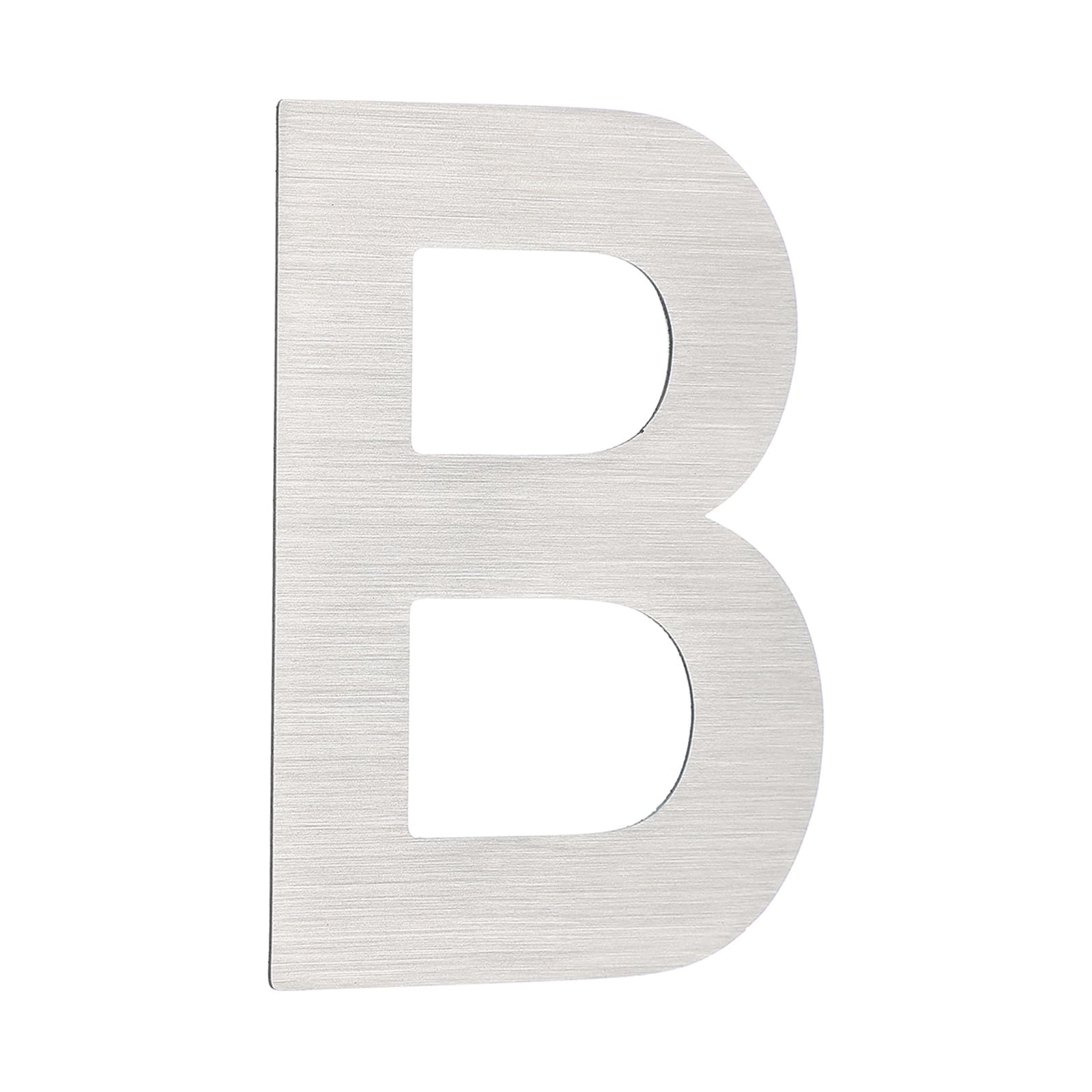 PATIKIL House Numbers for Outside, Letter B Silver Stainless Steel Self Adhesive Modern Mailbox Address Door Numbers for Outdoor House Residential Mailboxes 3.54x2.4 Inch