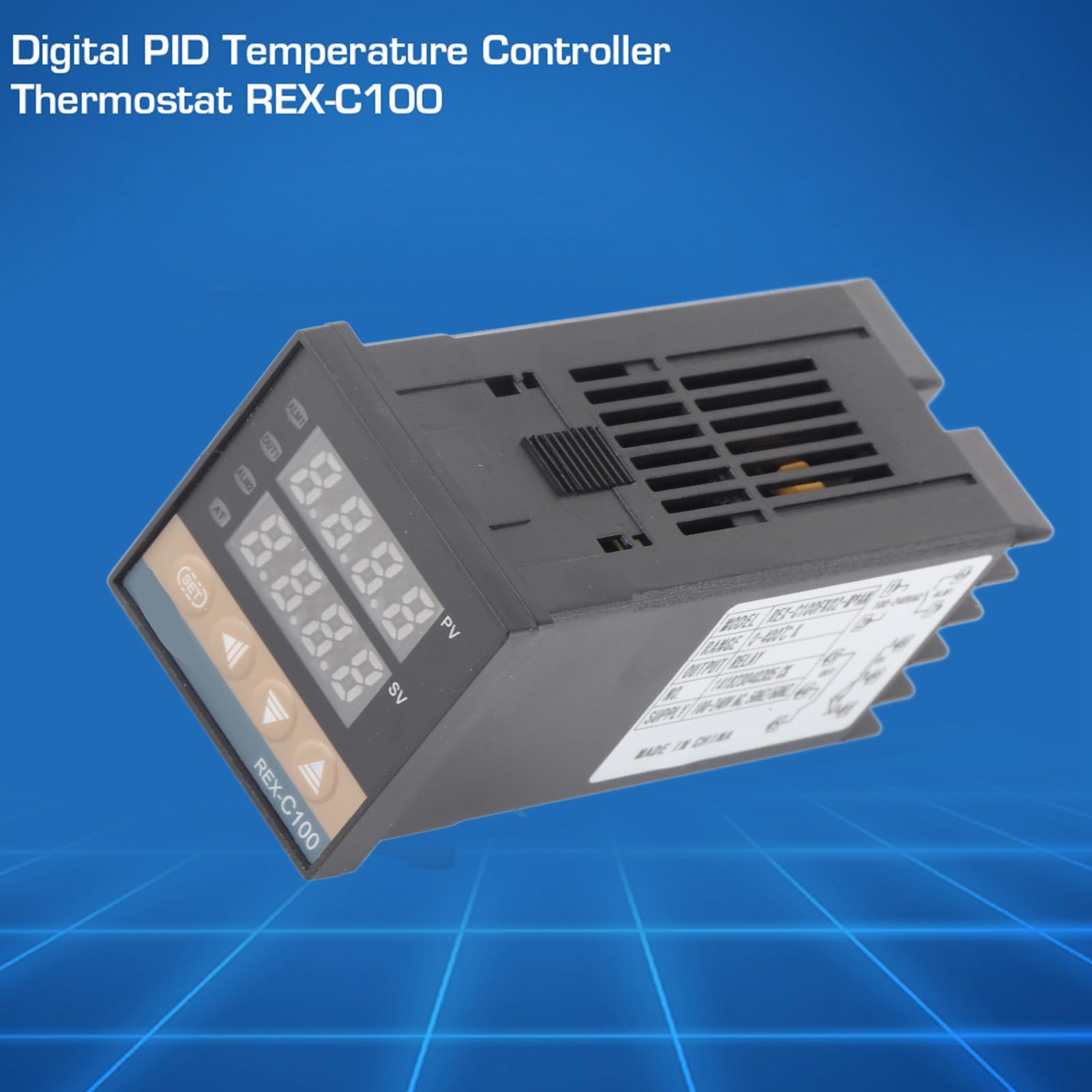 QANYEGN Digital PID Temperature Controller, REXC100 Temperature Controller, Temperature Controller Kits for Electric Power Chemical Industry