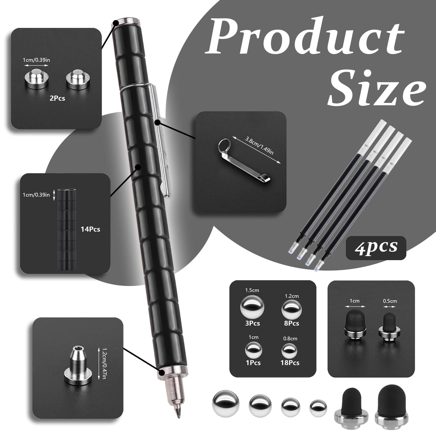 Penna Magnetica Multifunzione, Giocattolo Magnetico Fidget Pen, Penna Giocattolo Combinata, Set Regalo Creativo