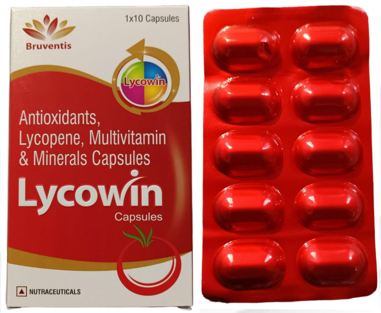 Bruventis Lycowin Antioxidants, Lycopene, Multivitamin & Minerals Capsules, 1x10 Capsules