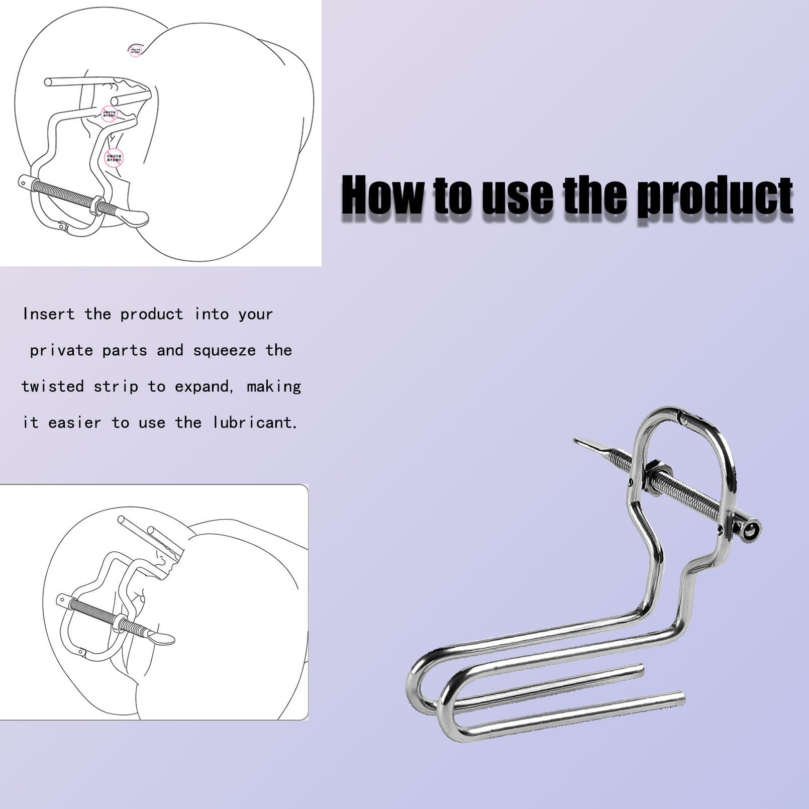 AMAZBEE Métal Dilatateur Anal Avec vis Tournante Hommes SM Speculum Vaginal Inox Plugs Anals Butt Plug Sex Toys Anal Pour Femmes Couples