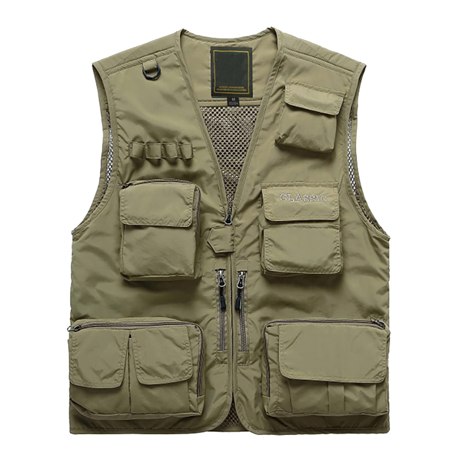 Gilet da Pesca Uomo Traspirante Multitasche Giacca Senza Maniche Caccia Fotografi Outdoor Vest Safari Giacche Gilet