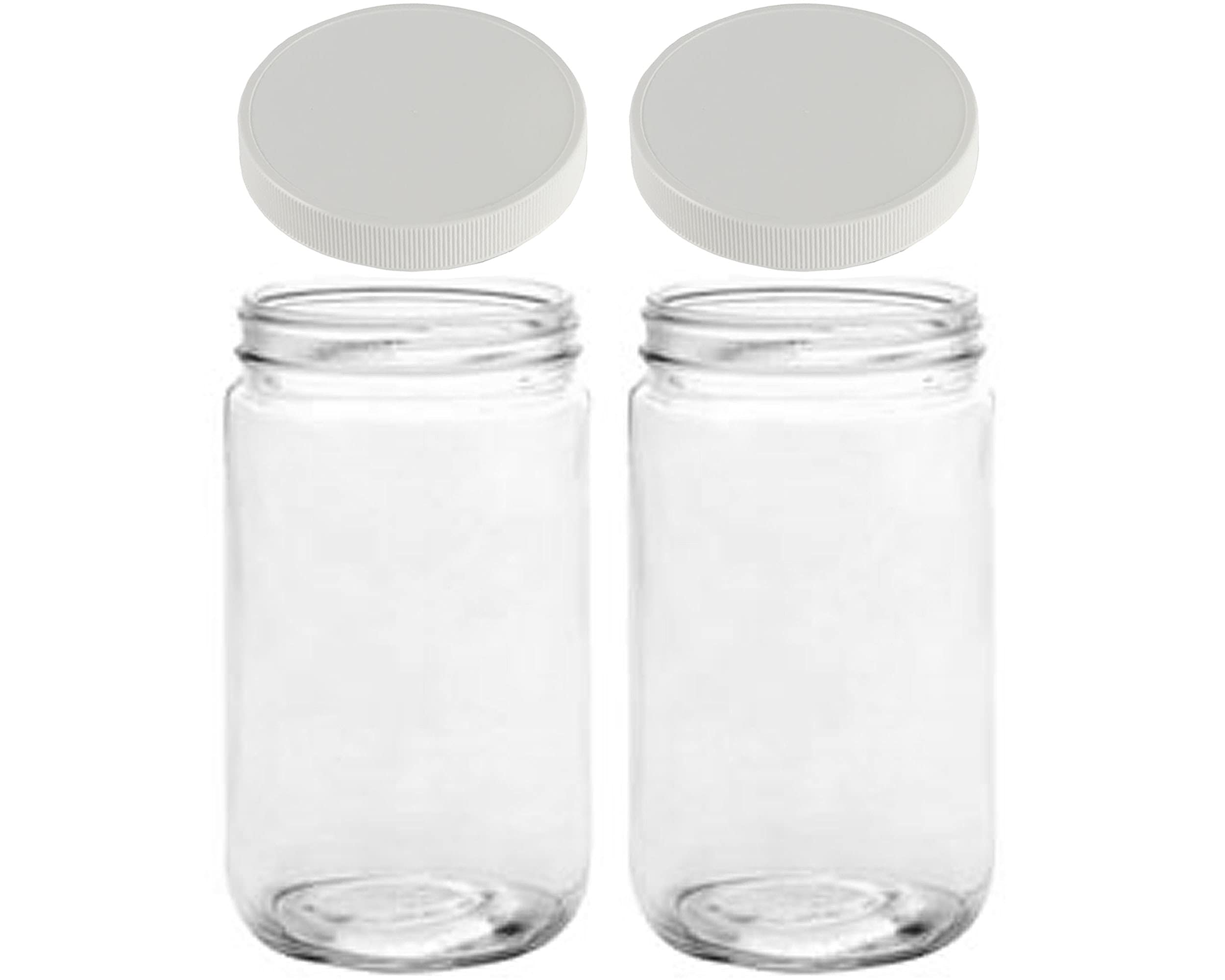 Buy Mason Jars 32 Oz Glass EXTRA WIDE MOUTH Quart Storage Jars with