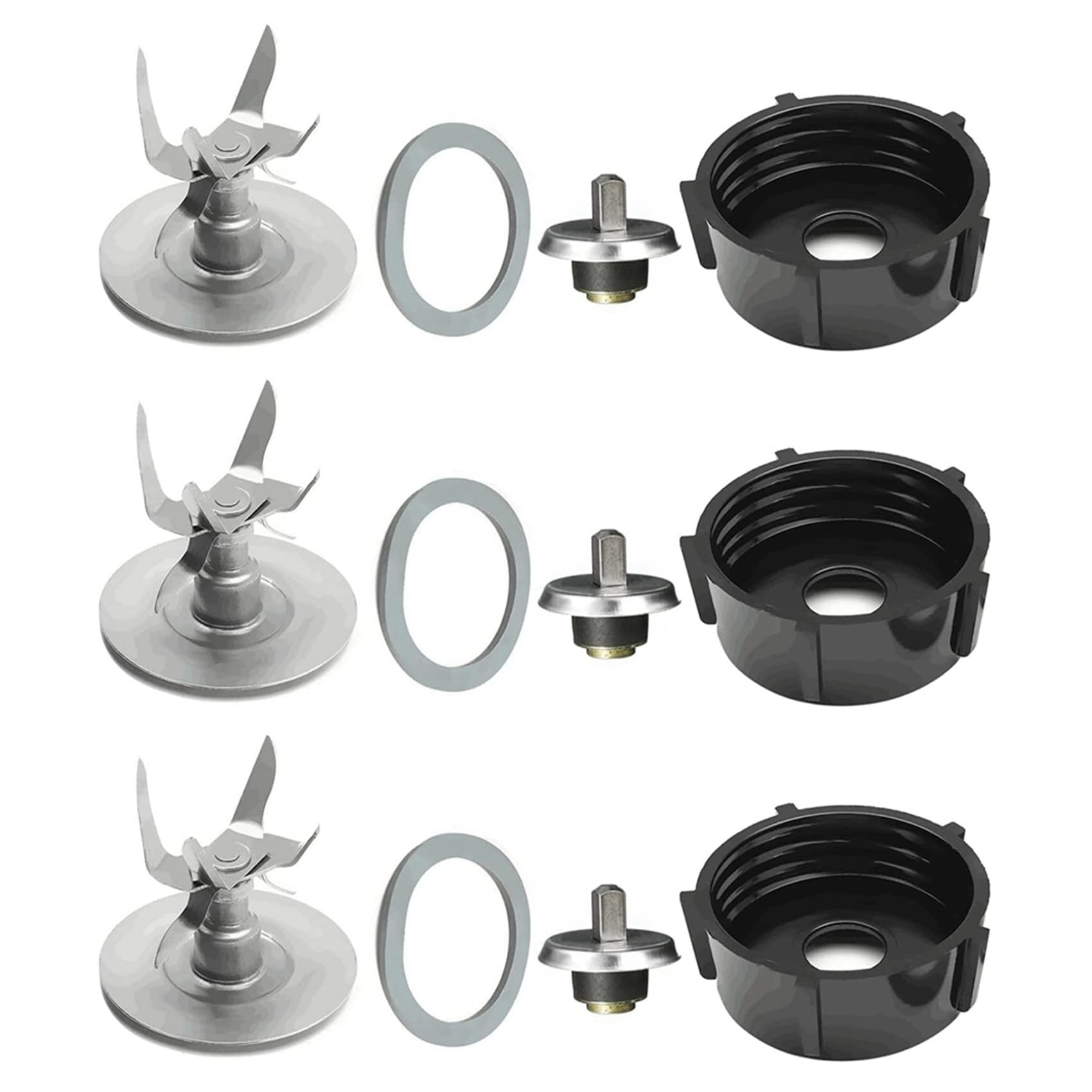 Hndhbfgrt 3X Replacement Parts Blender Blade Compatible for, 6 Point Fusion Blade Kit Blender Replacement Parts