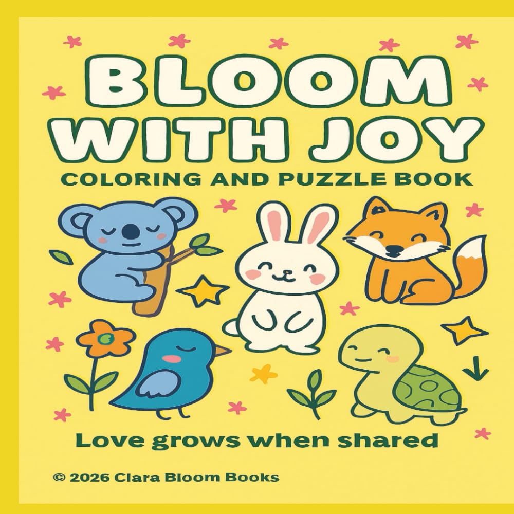 Bloom With Joy Coloring and Puzzle Book
