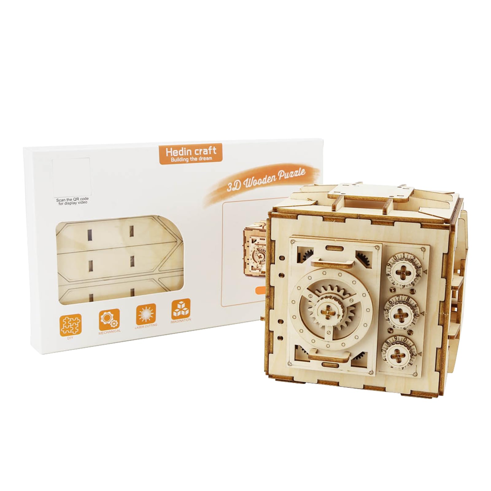 Aartner Birthday puzzle gift box 3D Puzzle box money box for cash 3D puzzle for adultsEscape Room game brain teaser birthday gift gadget for men treasure box