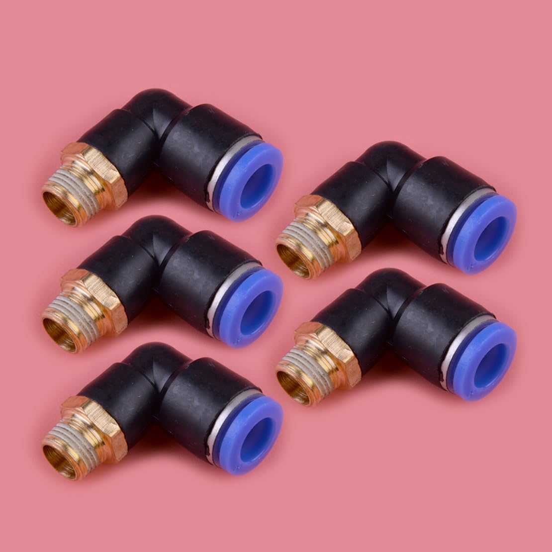 beler 10Pcs Elbow Tire Tyre Changer Air Valve Connector Fitting Adapter 90 Degree