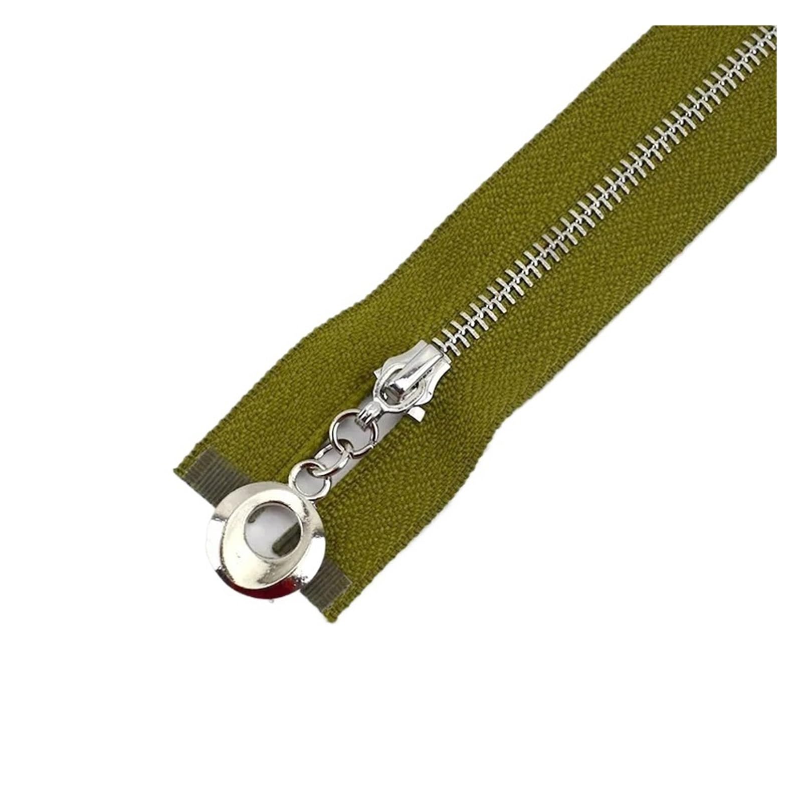 5Pcs 3# Metal Zipper for Sewing 30cm Close-End Zippers Silver Tooth Bag Decor Zip DIY Garment Accessories(ZA093-ArmyGreen)