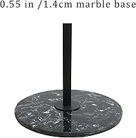 Vista 5 de Perchero de metal independiente con 6 ganchos, parte superior con pájaro, base de mármol para abrigos, sombreros, bolsos, bolsos, entrada, pasillo