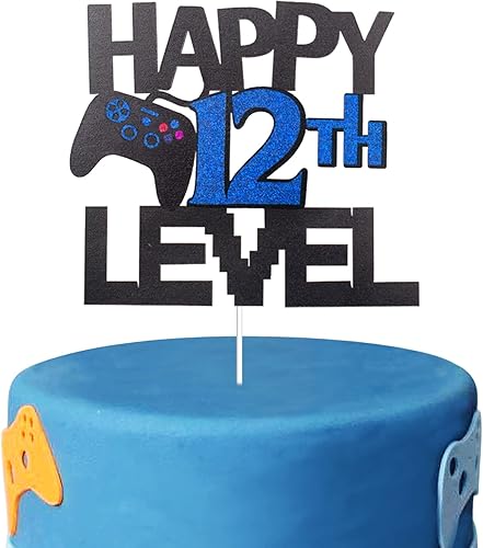 Miniatura 8 de Decoración de pastel de videojuegos para decoración de cumpleaños de 30  nivel  Decoración de pastel de videojuegos con purpurina de 30 años