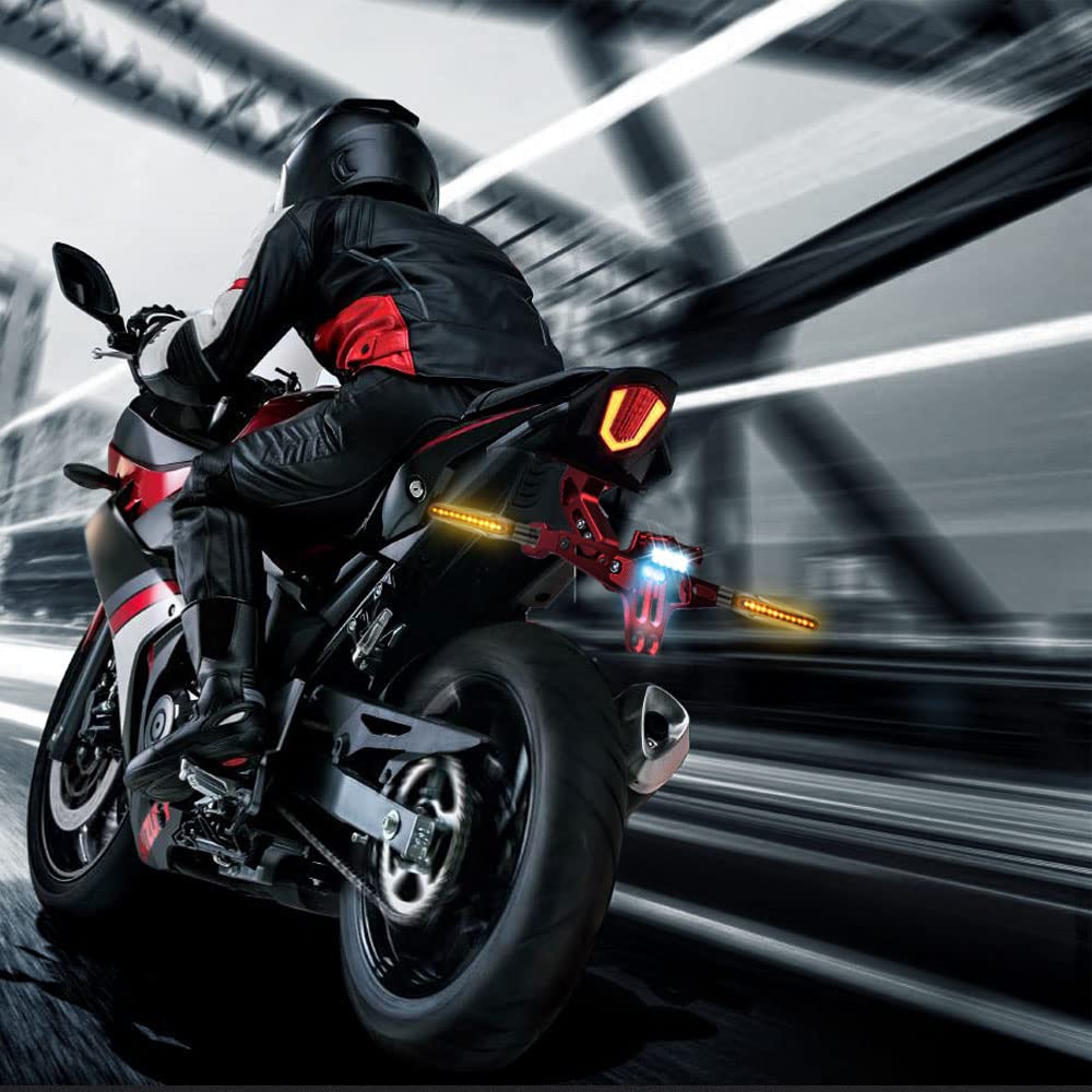 Regulowany uchwyt tablicy rejestracyjnej CNC do Kawasaki Ninja Z800 Z1000SX z LED