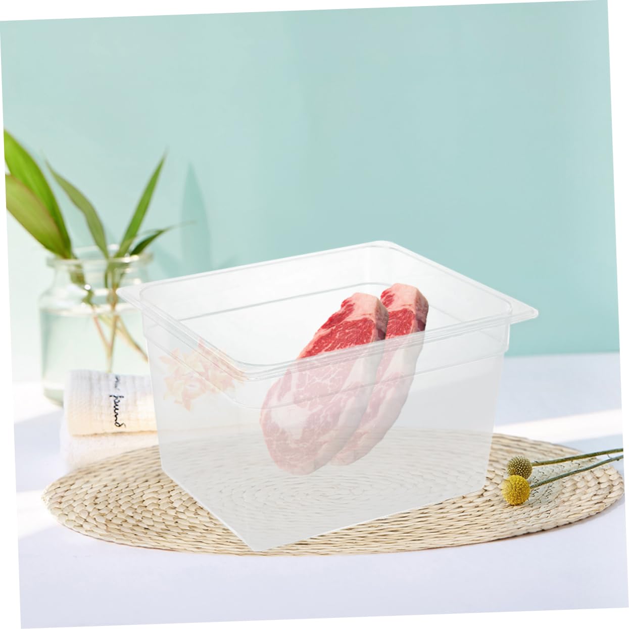 Récipient De Cuisson Lente Boîte Transparente Fournitures De Cuisine Compacte Pour Mijoter Soupes Et Ragoûts