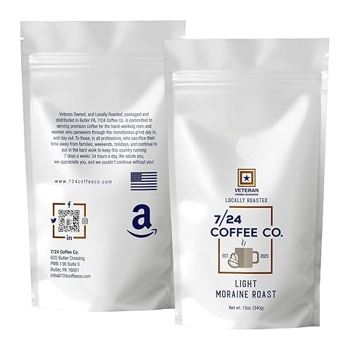 724 Coffee Co. Tostado ligero de morena 12 oz (molido)