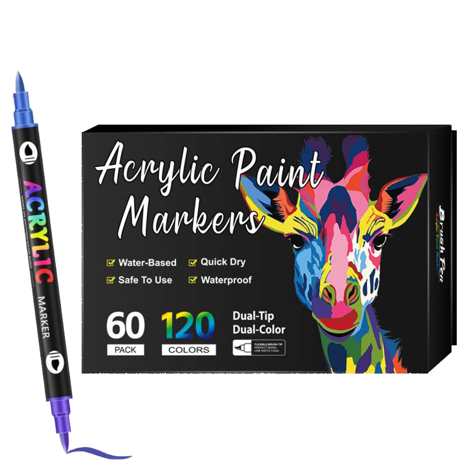 Acrylstifte - Wasserdichtes Keramikmalstift-Set, schnell trocknender Permanenter Malstift, Kunstzeichnungszubehör | Kreatives Zubehör Für Kinder Und