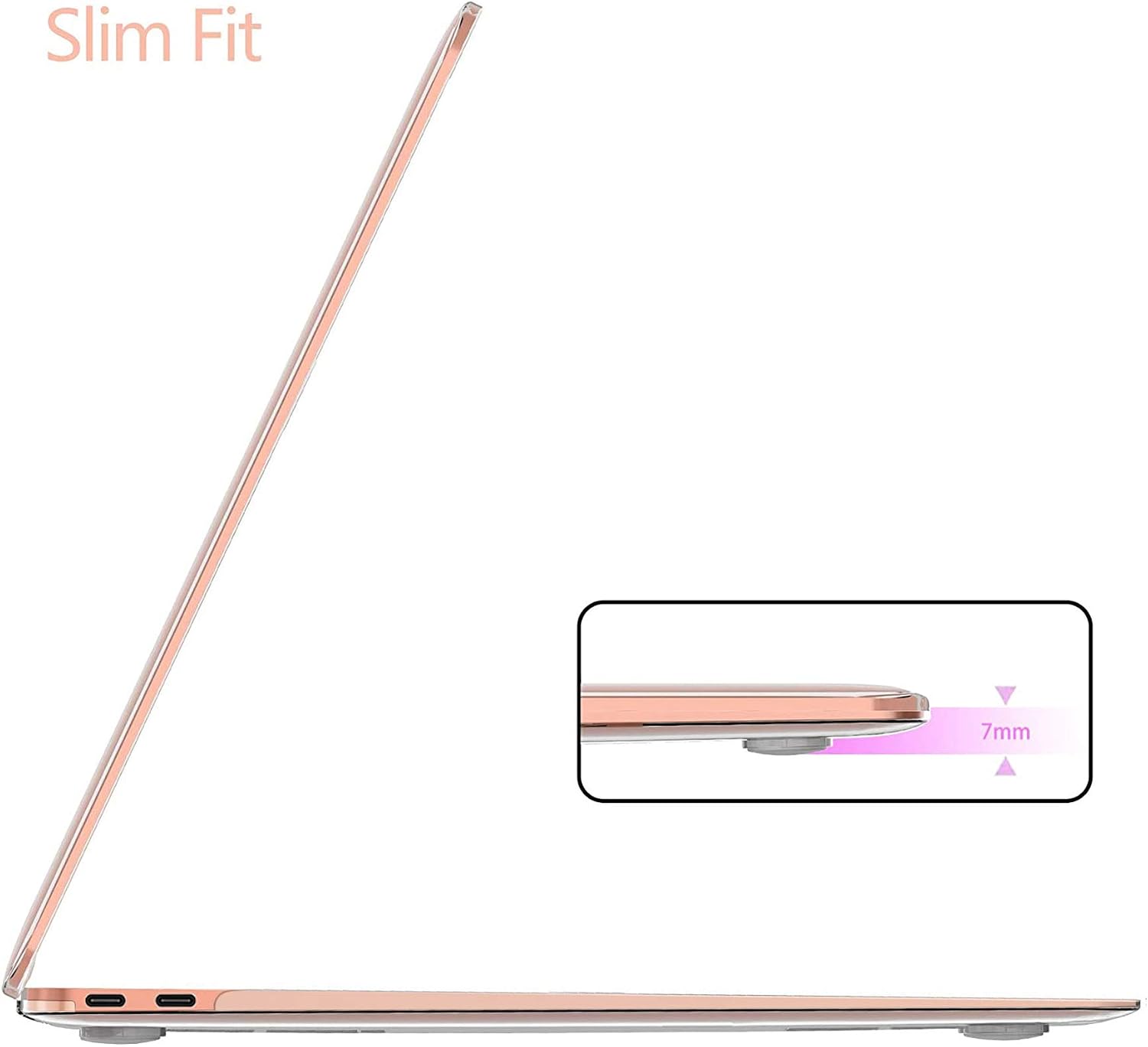 B BELK Compatible with MacBook Air 13 inch Case 2021 2020 2019 Release Model: M1 A2337 A2179 A1932, Soft Touch Hard Shell Case + 2 Keyboard Cover + Screen Protector, Mac Air 2021 Case, Clear