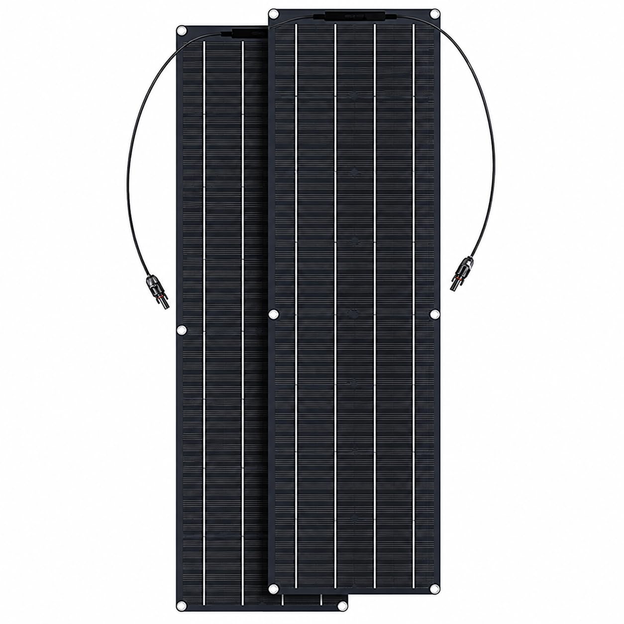 Kit pannello solare monocristallino flessibile da 500 W, controller 40 A, 12 V/24 V | Design ultrasottile con 6 punti di fissaggio rinforzati per roulotte, camper, barche, rimorchi e uso domestico.