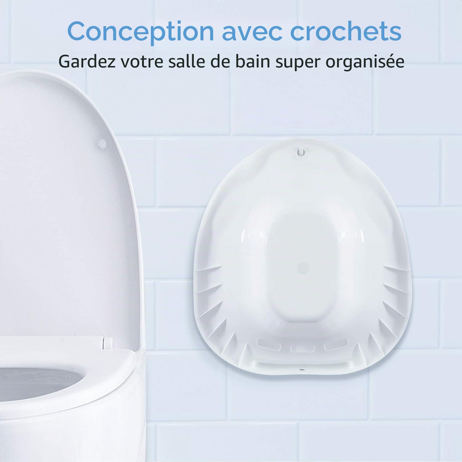 Bains de siège pour toilettes - Bassin de bain Sitz portable pour traitement des hémorroïdes, soins post-partum, femmes enceintes, périnéales, Soulagement de l'épisiotomie par trempage, et âgées