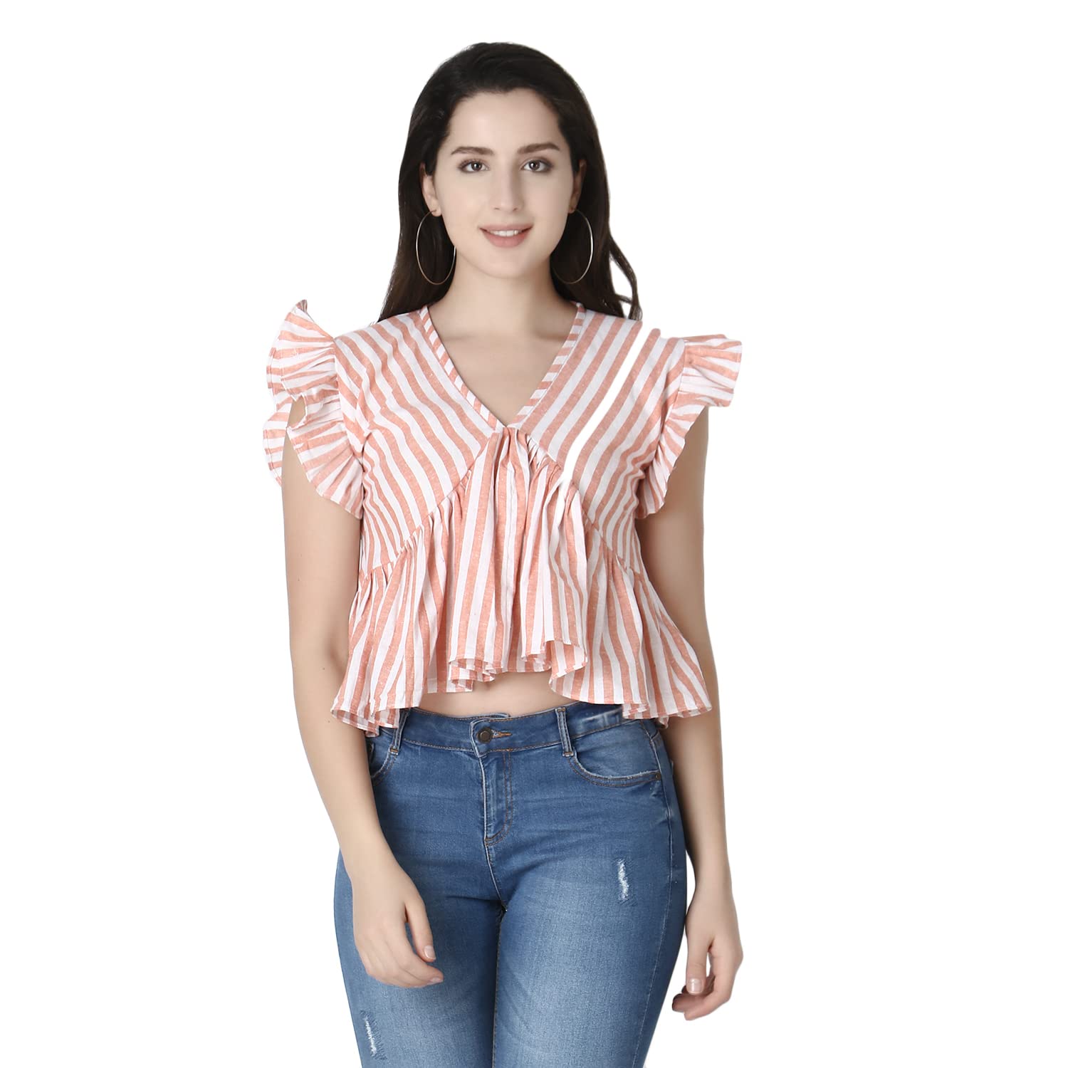 GRECIILOOKS Camisetas de algodón para mujer, informal, estampadas, básicas, de verano, corte regular