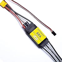 Vista 11 de 80A ESC 2-6S LiPo Controlador de velocidad electrónico sin escobillas con BEC XT60 y enchufe de 0.157 in para modelo RC avión Drone