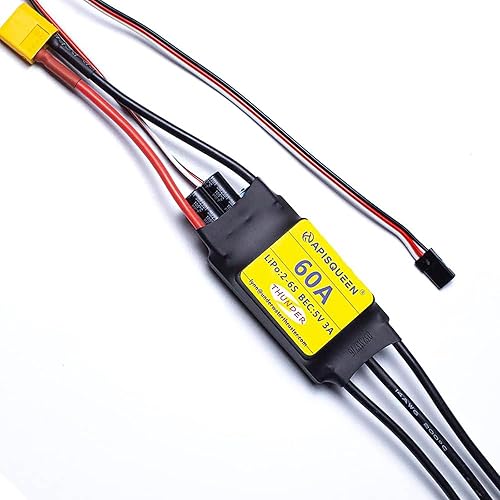Vista 9 de Controlador electrónico de velocidad sin escobillas LiPo 100A ESC 2-6S con BEC XT90 y enchufe de 0.157 in para modelo de avión RC Drone