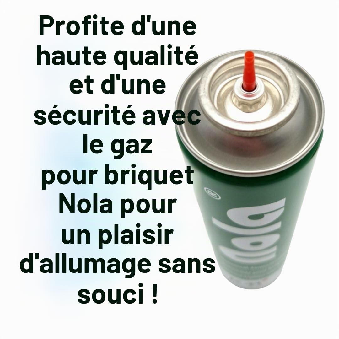 NOLA Gaz universel pour briquets et brûleurs à flambe - Qualité supérieure - Butane - Idéal pour tous les modèles 703 - 12 x 300 ml