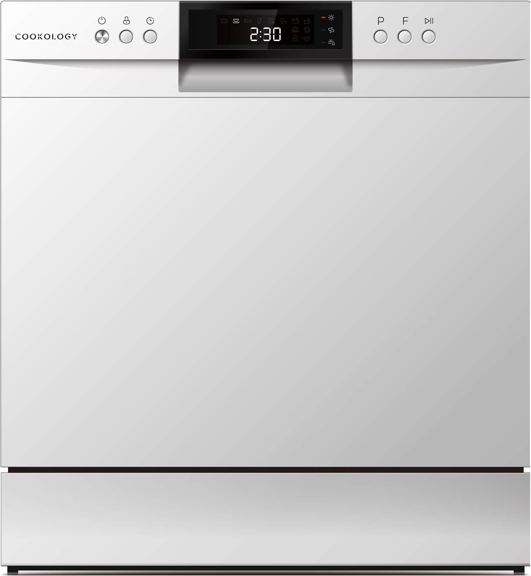 – CTTD8WH Mini Counter Top Dishwasher in White - Compact & Portable - Tabletop Small Appliance - 8 Settings - 8 Wash Cycles - ECO Friendly Mode