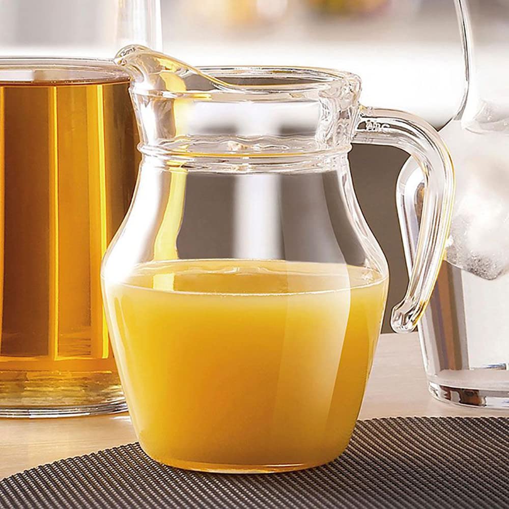 MGE - Pichet d'Eau avec Couvercle avec Poignée - Carafe en Verre avec