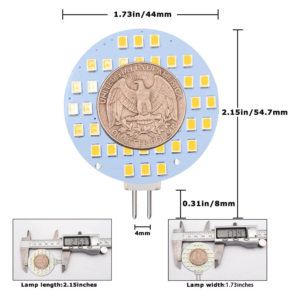6000K/ 3000K G4 2835 LED Home Garden Camper Bi-Pin Bulb Lamp Globe AC/DC 12V-24V - Foto 4