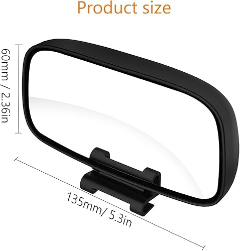 Miniatura 2 de YUENTOEN Espejo de punto ciego, espejo lateral, espejo gran angular, vidrio HD, convexo, rotación de 360 grados, espejo auxiliar trasero para