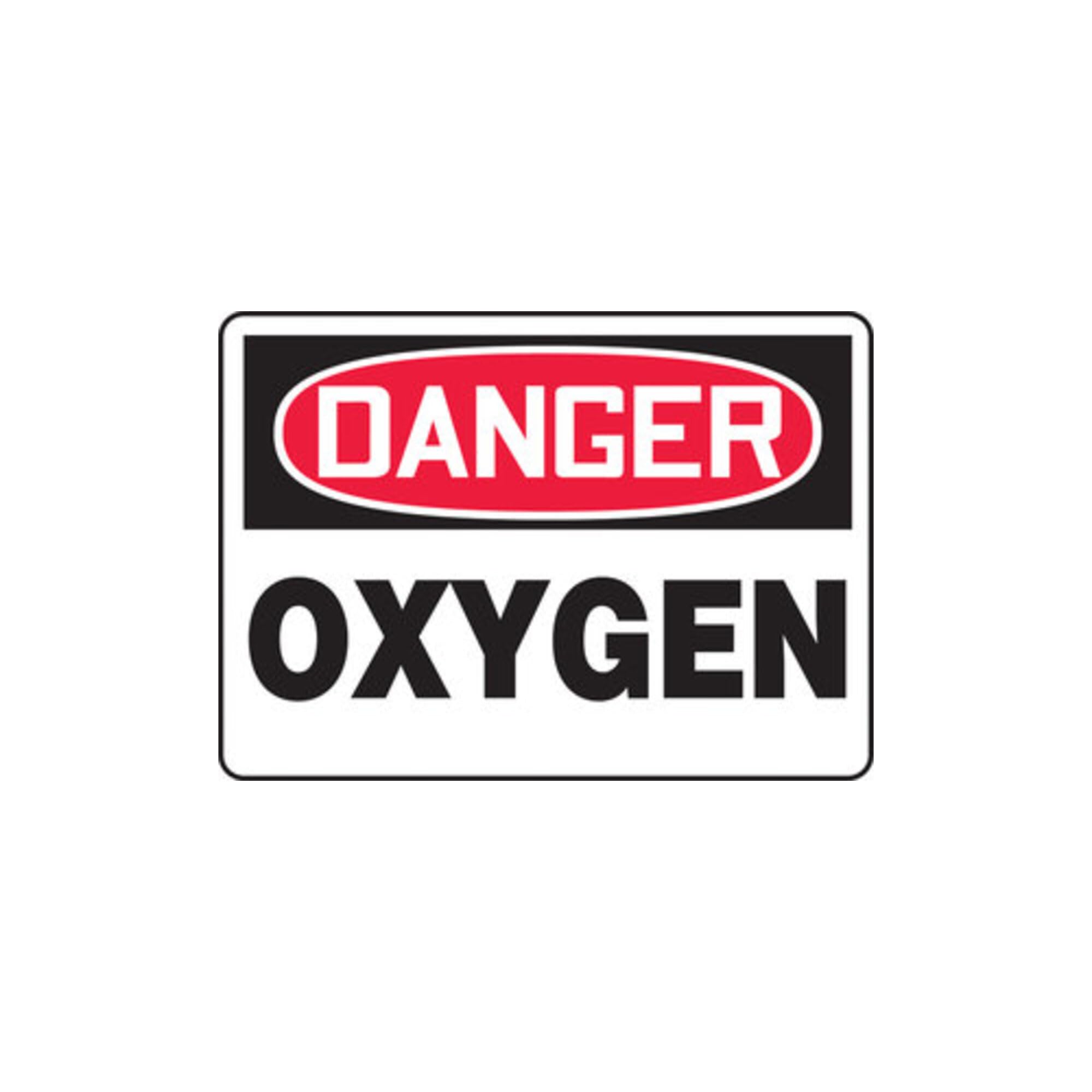 Panneau Danger Oxygen Accu-Shield ultra résistant 7x10